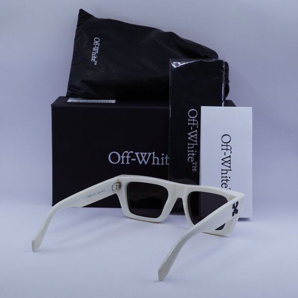 Off-White OERI145 OREGON 0107 Sunglasses White Square Frame, Grey Lenses - Picture 12 of 12